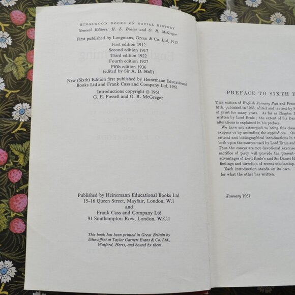 BOOK English Farming Past and Present by Lord Ernle - Picture 5 of 7